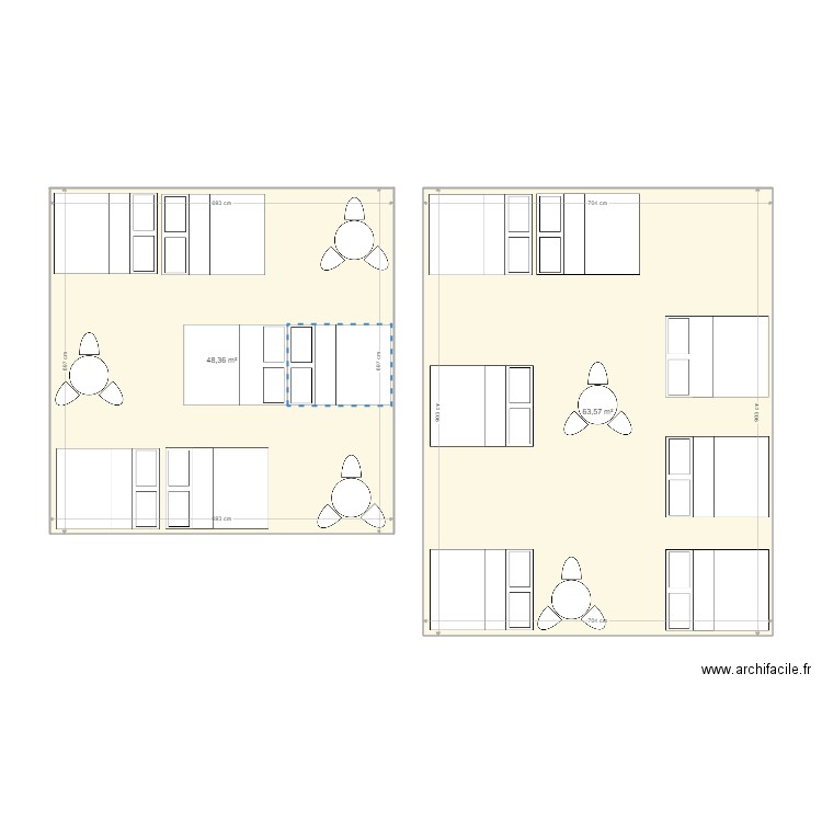 foire automne 2022. Plan de 2 pièces et 112 m2