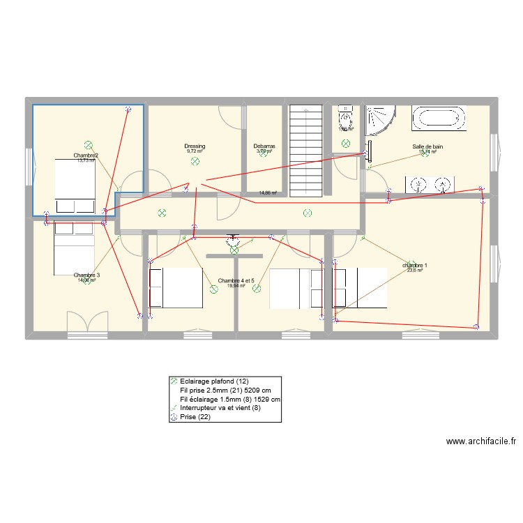 Maison Gignat étage. Plan de 0 pièce et 0 m2