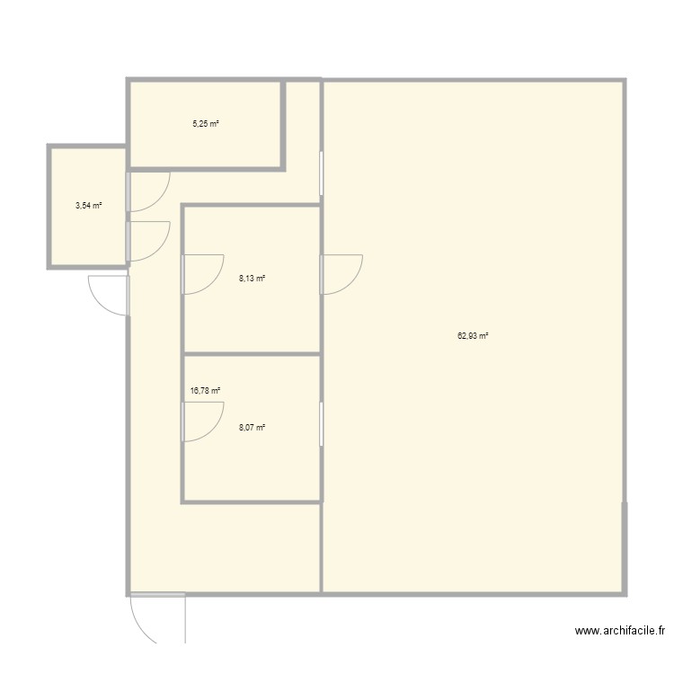 maison familiale avant travaux 3. Plan de 6 pièces et 105 m2