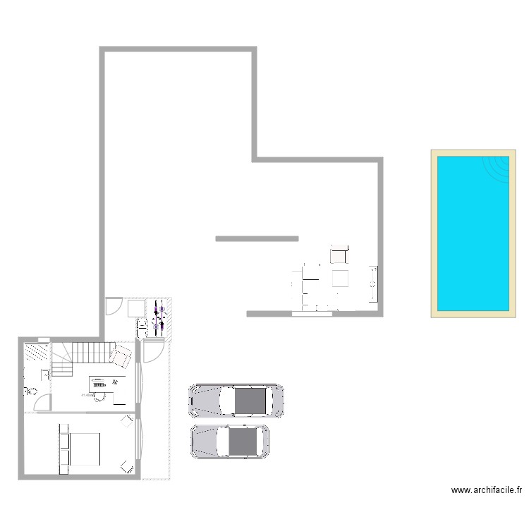 Extension garage etage. Plan de 0 pièce et 0 m2