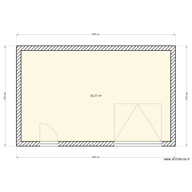 Garage. Plan de 0 pièce et 0 m2