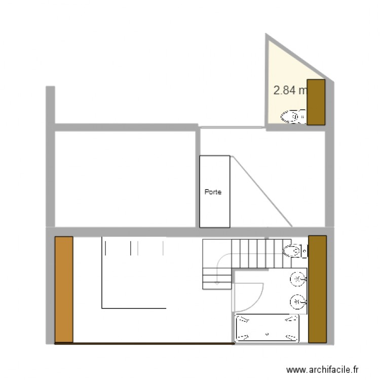 Grange Sermaise 1er étage et vue frontale autre. Plan de 0 pièce et 0 m2