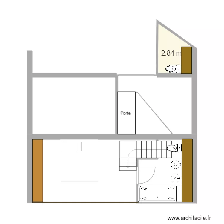 Grange Sermaise 1er étage et vue frontale autre. Plan de Grange Sermaise 1er étage et vue frontale autre. Plan de