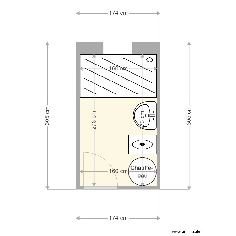 LOY Marie claude sdb projet. Plan de 0 pièce et 0 m2