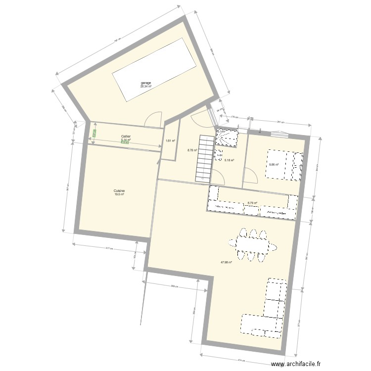 maison. Plan de 0 pièce et 0 m2