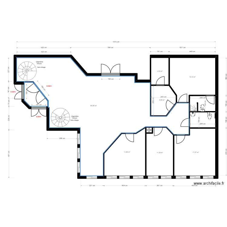Greta Padovani RdC APRES TRAVAUX. Plan de 0 pièce et 0 m2