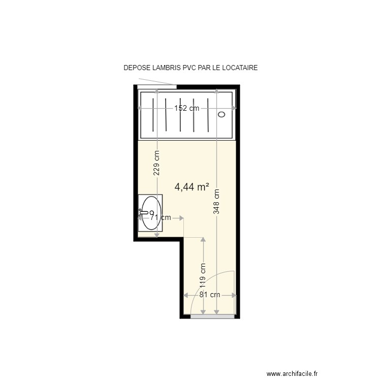 CAMUS ANNICK . Plan de 1 pièce et 4 m2