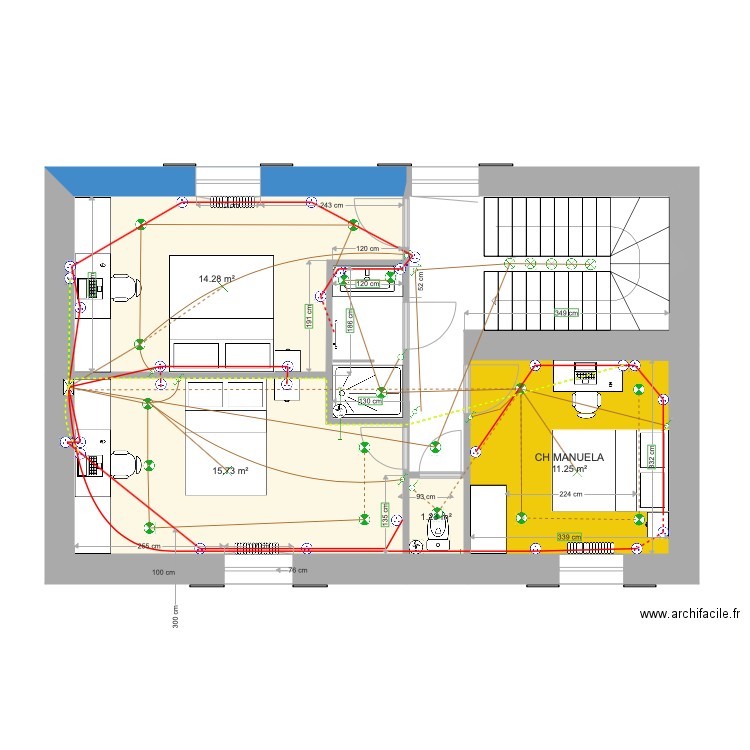 Collonges N2  électricité. Plan de 0 pièce et 0 m2