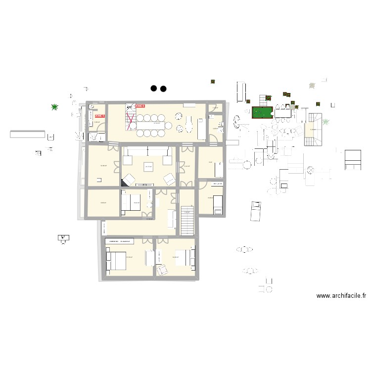 travauc toit olhao. Plan de 32 pièces et 547 m2