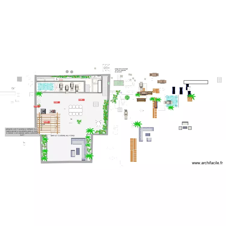 travauc toit olhao. Plan de 