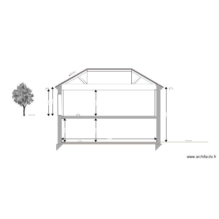 coupe AA. Plan de 0 pièce et 0 m2