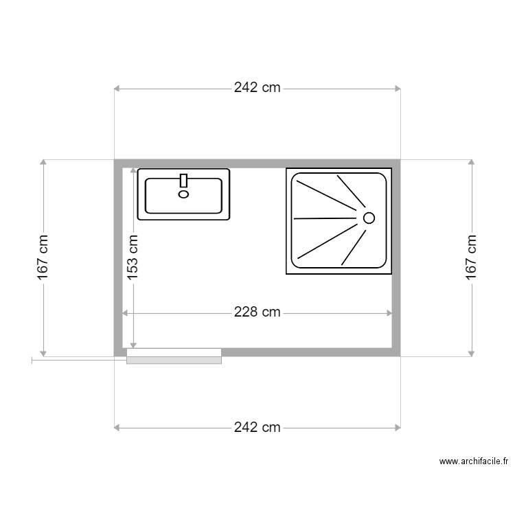 miotini. Plan de 1 pièce et 3 m2