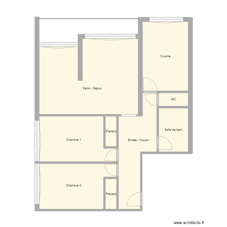 Kuntzmann App2. Plan de 9 pièces et 76 m2