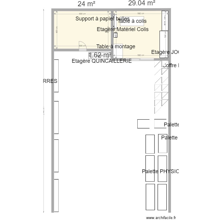 Bureau Studio Caulins 6 26 janv 2021. Plan de 0 pièce et 0 m2