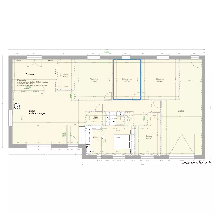 plan pour plaquiste nouveau avec chambre. Plan de 