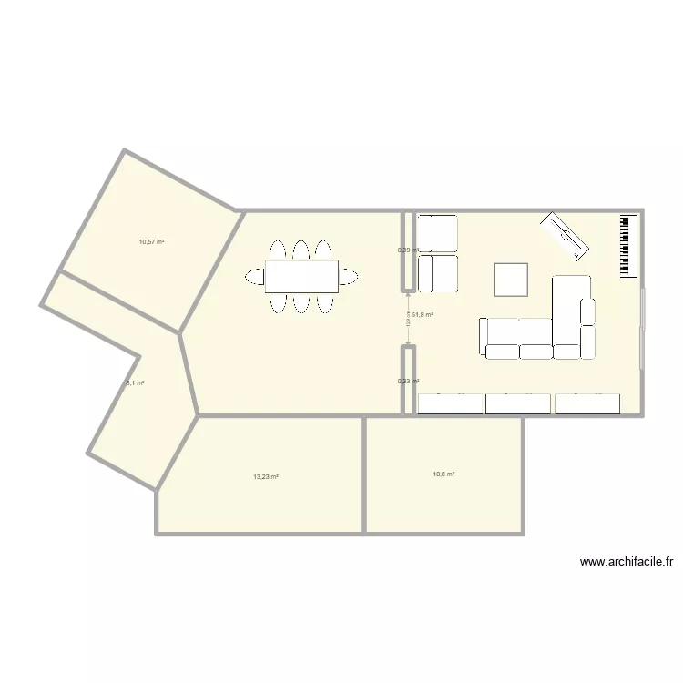 Maison V03D ext2. Plan de 