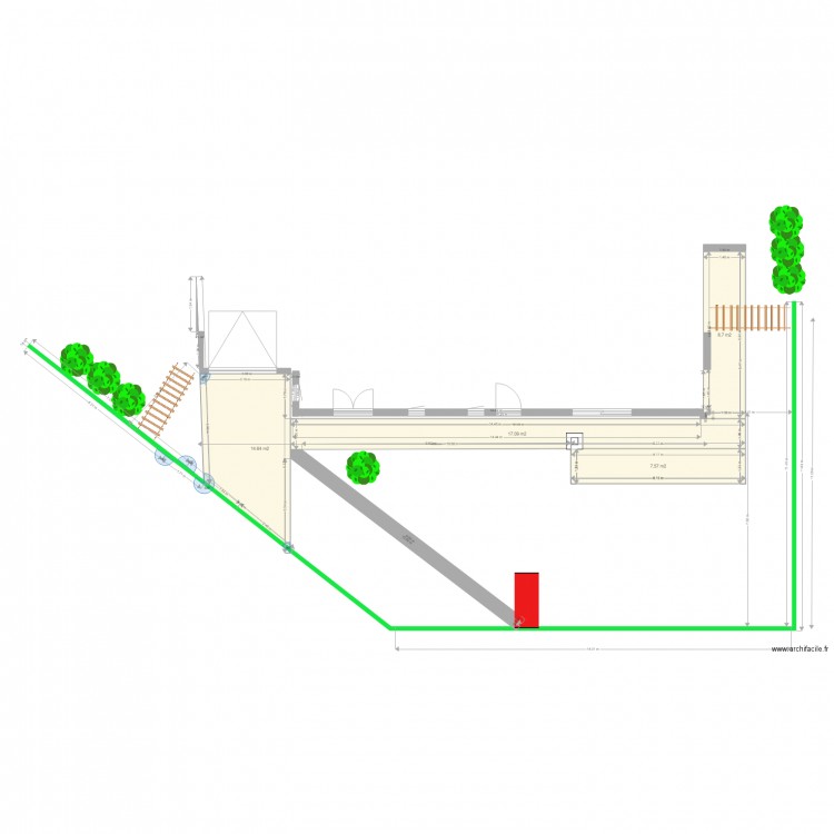 Jardin Maison. Plan de 0 pièce et 0 m2