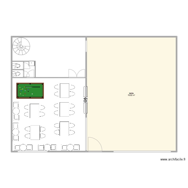 Bar Partie 2 . Plan de 0 pièce et 0 m2