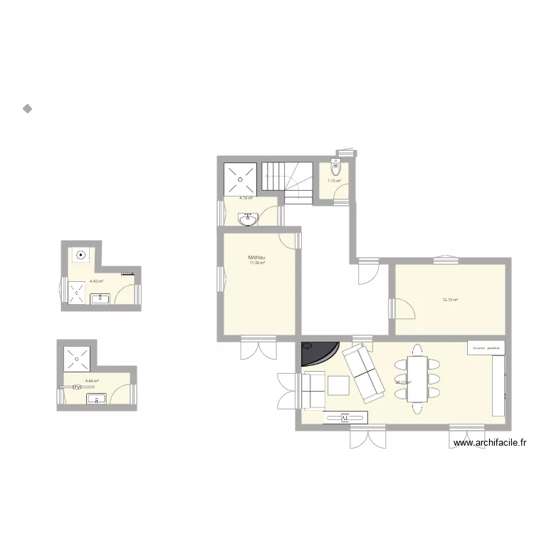 maison lavandes. Plan de 