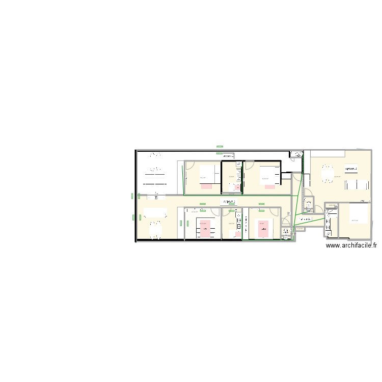 plan suisse 3 appartement. Plan de 21 pièces et 150 m2