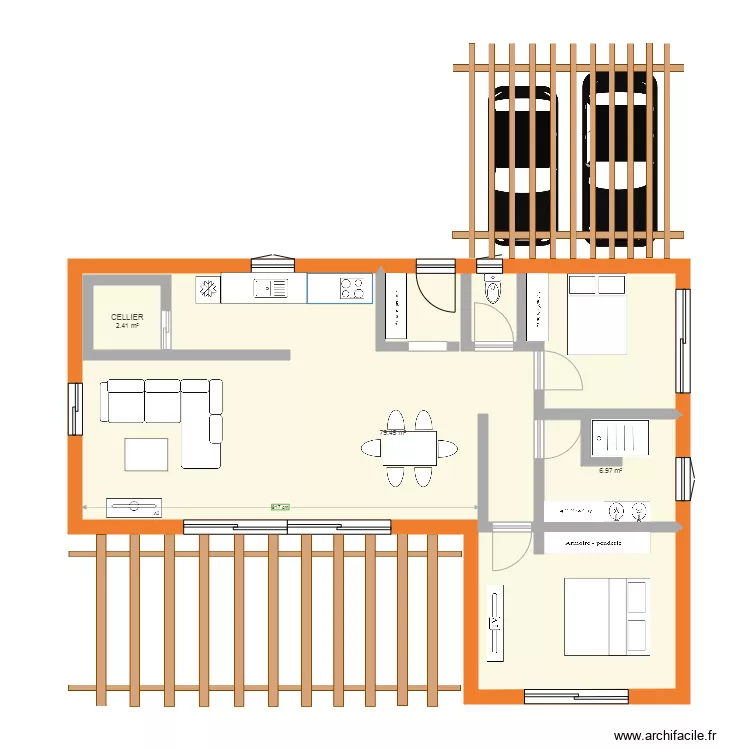 maison en bois MODIF. Plan de 