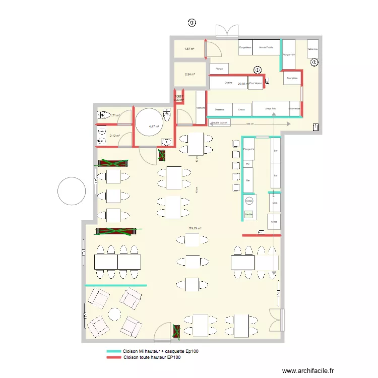 PROJET CUISINE RDC5. Plan de 