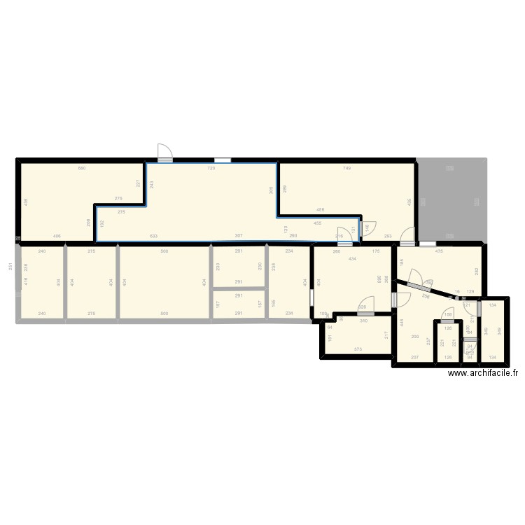 Ferme Cerf Cons 001. Plan de 17 pièces et 226 m2