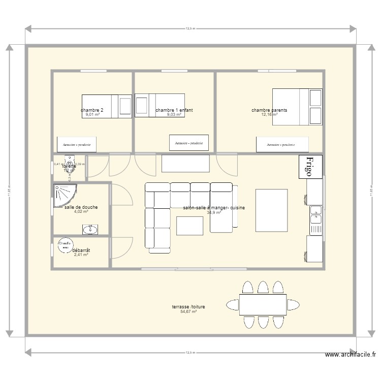 maison plage. Plan de 0 pièce et 0 m2