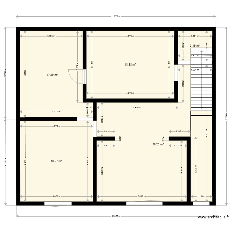 110M2. Plan de 0 pièce et 0 m2