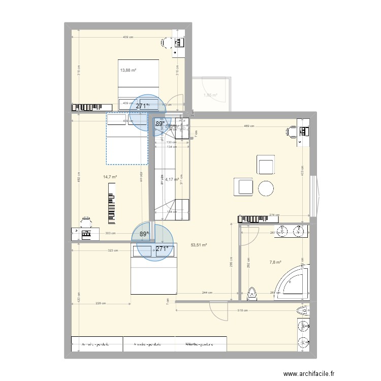 ch des lys. Plan de 11 pièces et 198 m2