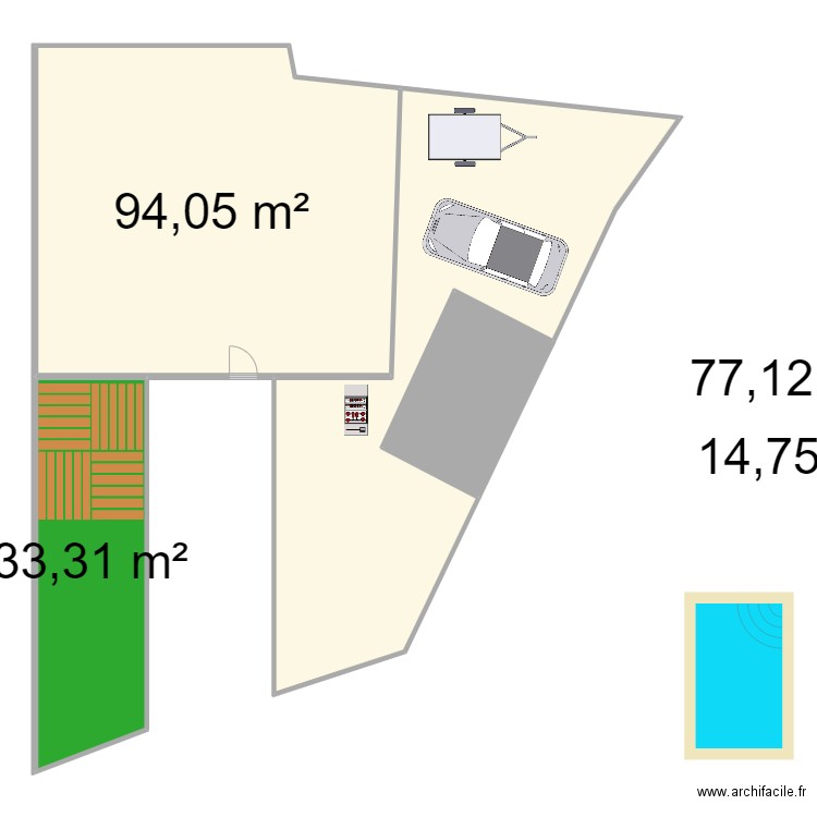 jardin verneuil. Plan de 4 pièces et 219 m2