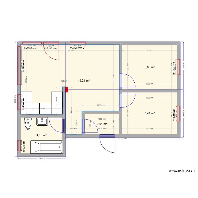 45 в. Plan de 0 pièce et 0 m2