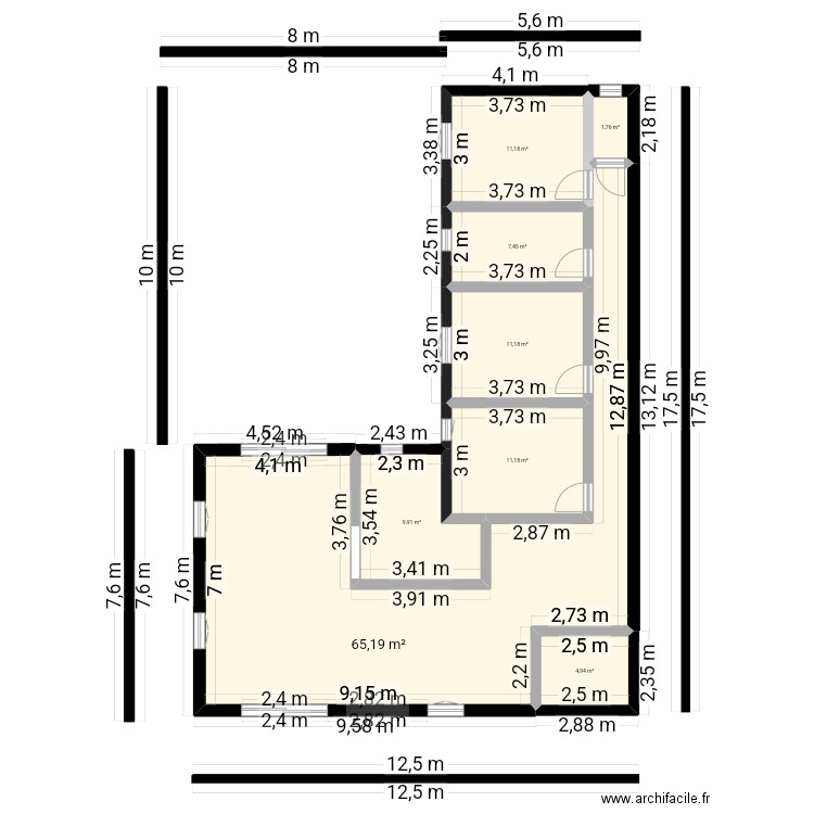 Kinv2. Plan de 8 pièces et 123 m2