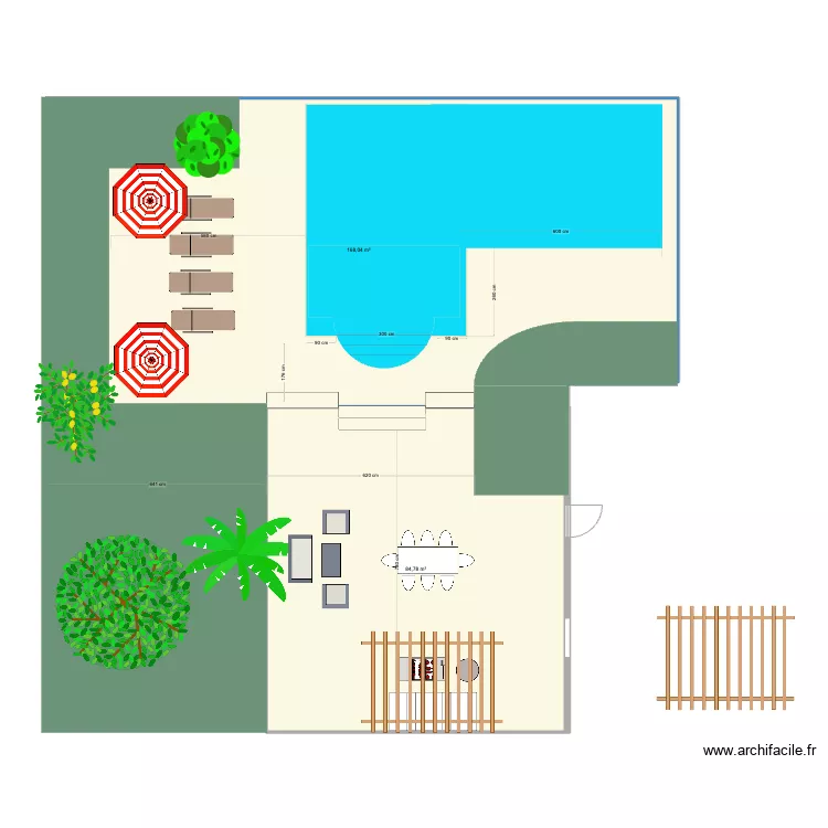 piscina grasse. Plan de 