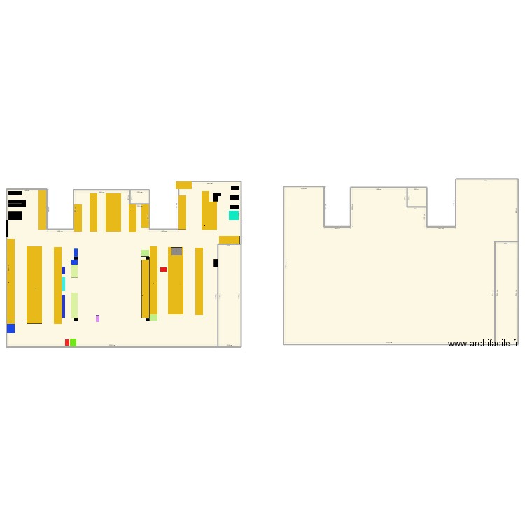 hall expéd. Plan de 6 pièces et 1665 m2