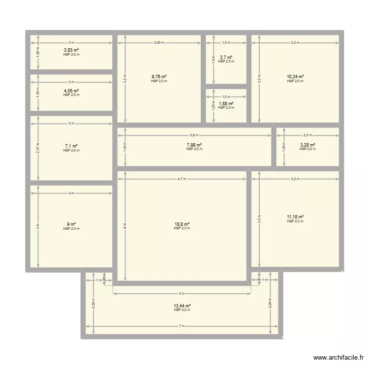 PROPOSITION D'UNE VILLA. Plan de 13 et 103 m² PROPOSITION D'UNE VILLA. Plan de 13 et 103 m²