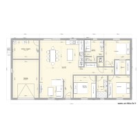 MAISON PLAIN PIED 130 M2 RECTANGLE 3 CHAMBRES 2SB V2