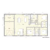 MAISON PLAIN PIED 130 M2 RECTANGLE 3 CHAMBRES 2SB V2