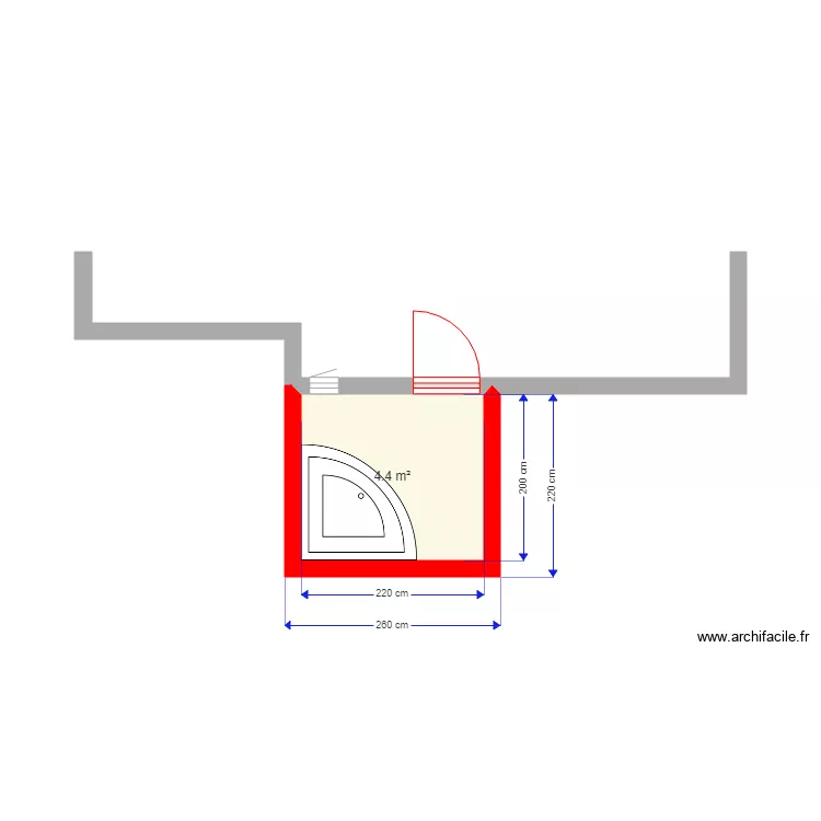 BIRTE (bien c&ocirc;t&eacute;). Plan de 1  et 4 m²