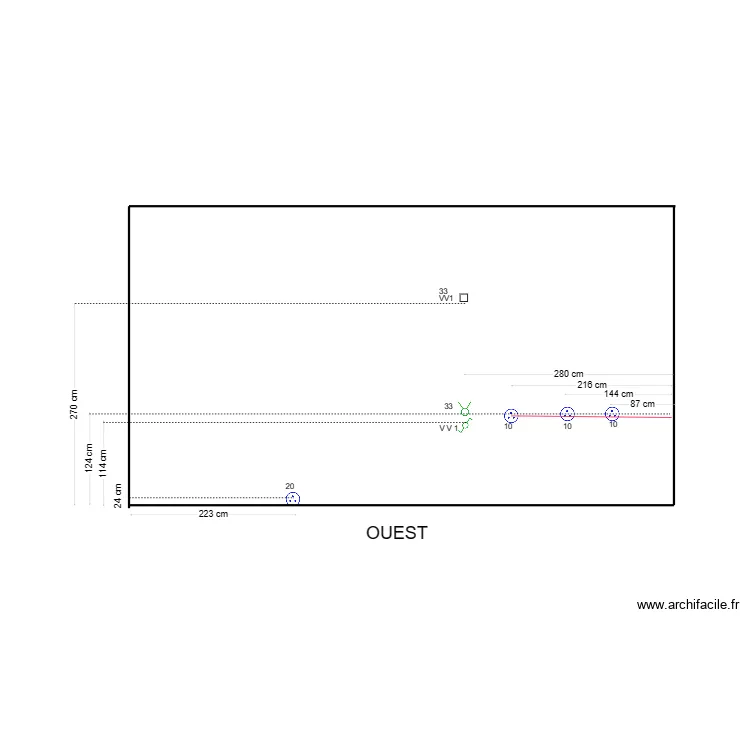 INTERRUPTEURS OUEST. Plan de INTERRUPTEURS OUEST. Plan de