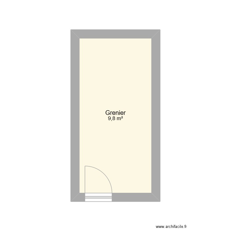 GRENIER + CAVE. Plan de 1 pièce et 10 m2