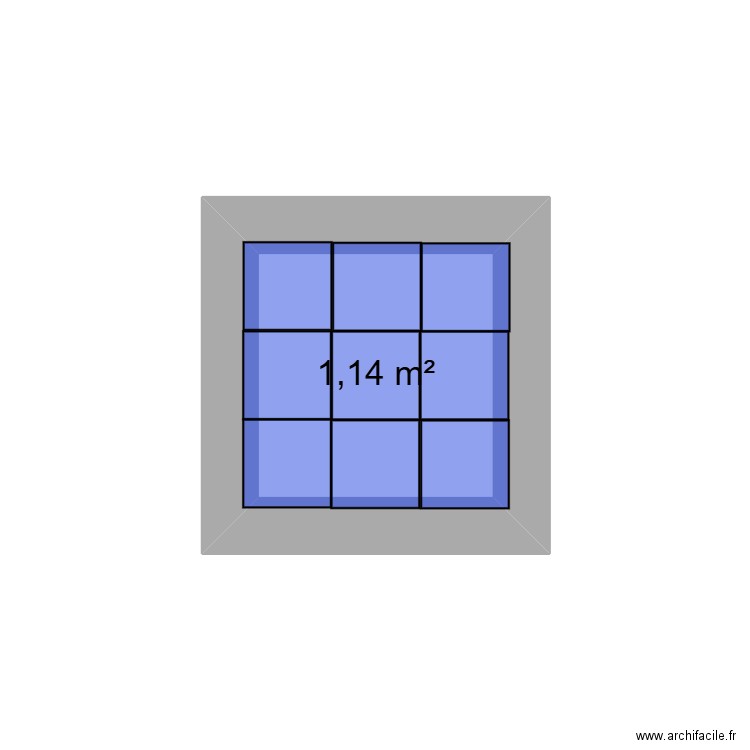 Sol Vide Terre. Plan de 1 pièce et 1 m2