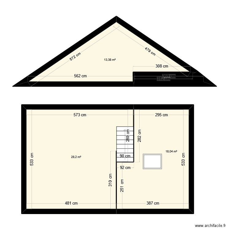 HONRADO. Plan de 4 pièces et 61 m2