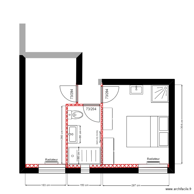 POLI SDB CHAMBRES 3. Plan de 0 pièce et 0 m2