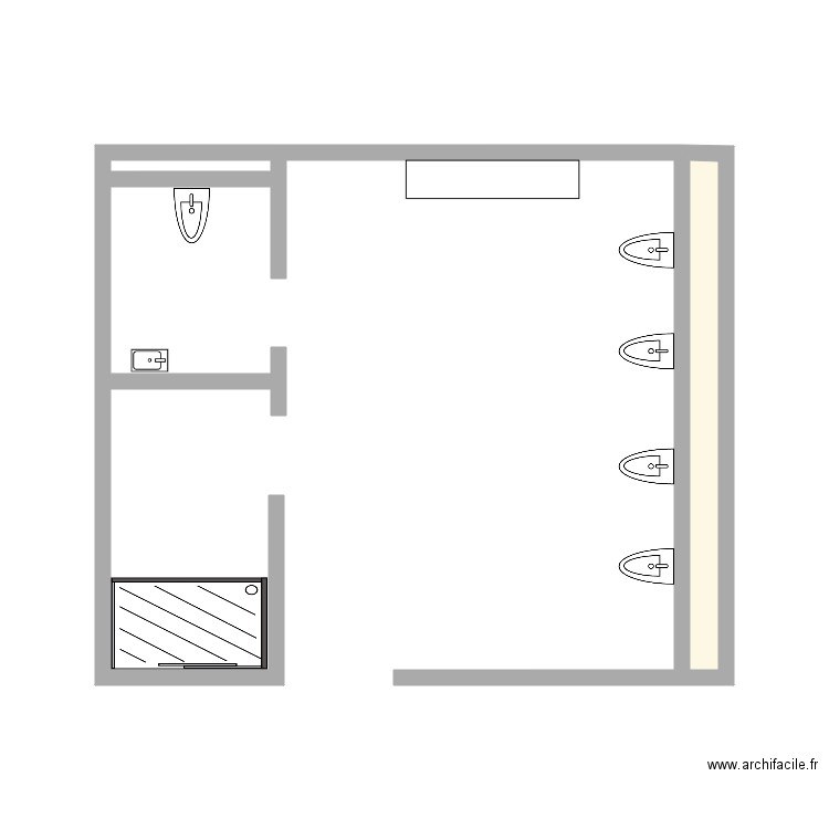 ecole helene. Plan de 1 pièce et 1 m2