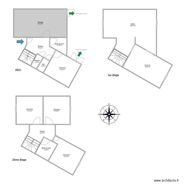 Maison Hinke Tomblaine. Plan de 15 pièces et 118 m2