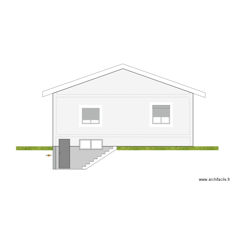 Verchères 18a - Façade Est rénovée. Plan de 0 pièce et 0 m2