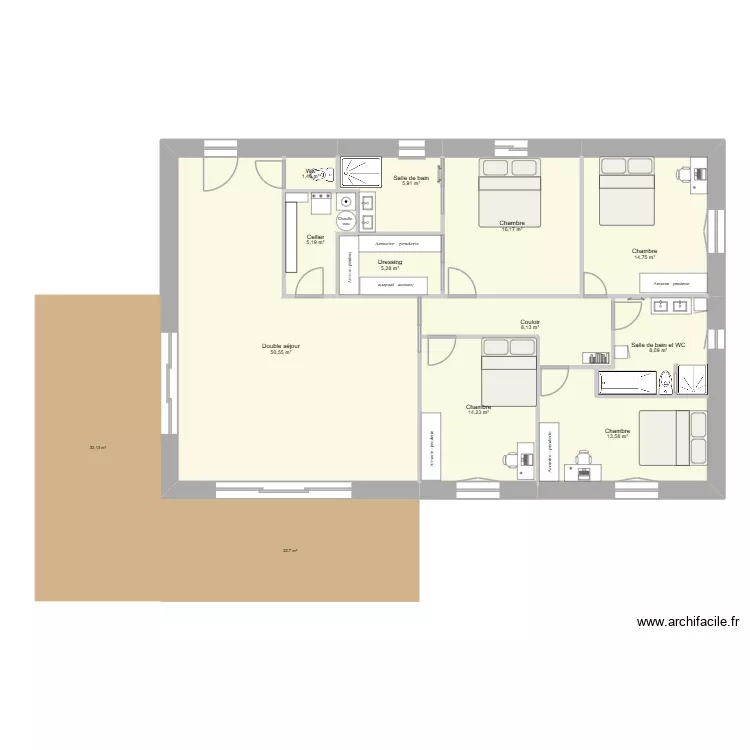 plan 1. Plan de 11 Pièces et 143 m²