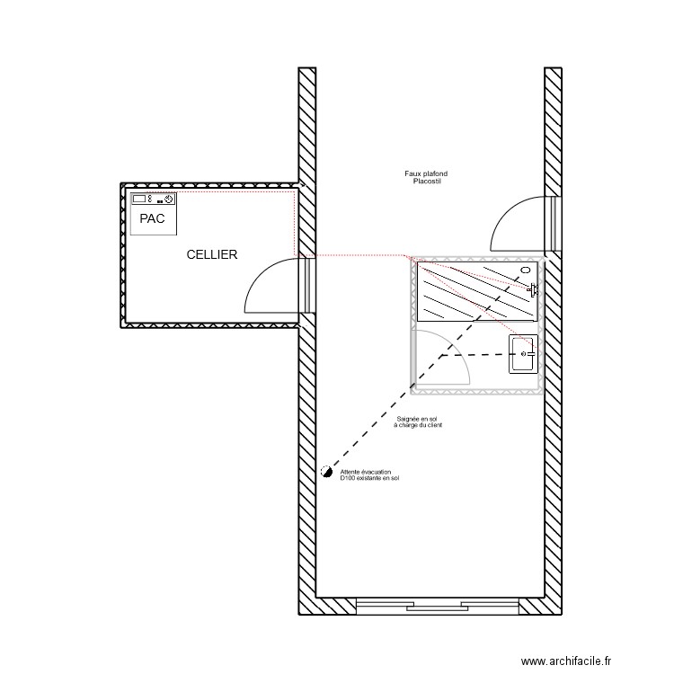 DUVAL JONATHAN. Plan de 2 pièces et 9 m2