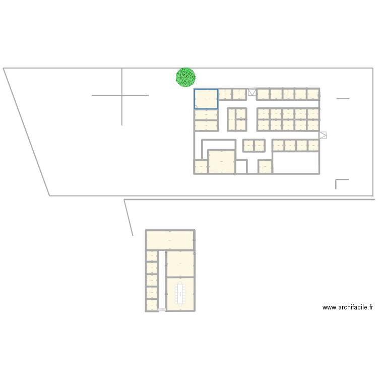 clinic 5. Plan de 39 pièces et 761 m2